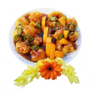 Orange Prawns & Scallops